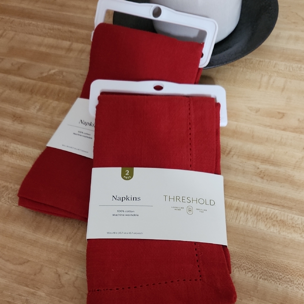 Threshold Red Cotton Napkins